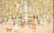 Maurice Prendergast In Central Park New York ( oil painting on canvas